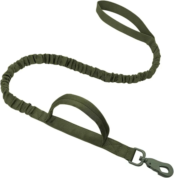 Green_Tactical_Bungee_Dog_Leash_-_Heavy_Duty,_No_Pull_For_Shock_Absorption,_Improved_Safety_And_Comfort_Training_For_Breed_95-145Cm