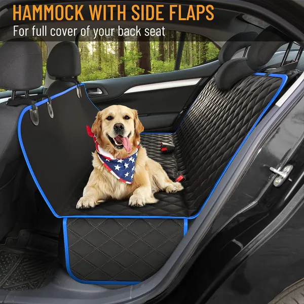 Dog_Pet_Car_Seat_Cover_|_Non-Slip_|_Travel_Hammock_with_Headrest_Straps_for_Anchors_|_Material_Polyester_|_for_Sedan_&_SUV_Cars