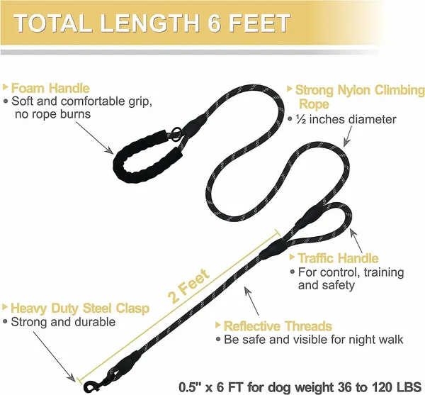 Black_5Ft_Strong_Dog_Leash_With_Comfortable_Padded_Handle_And_Highly_Reflective_Threads_Dog_Leashes_For_And_Dogs_Double_Handle