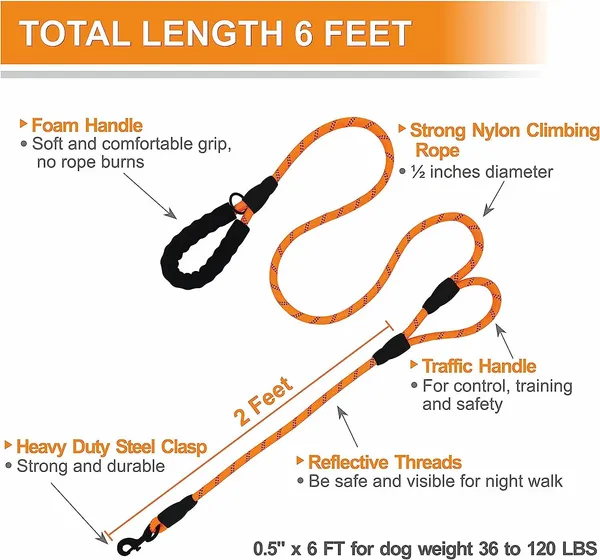 Black_5Ft_Strong_Dog_Leash_With_Comfortable_Padded_Handle_And_Highly_Reflective_Threads_Dog_Leashes_For_And_Dogs_Double_Handle