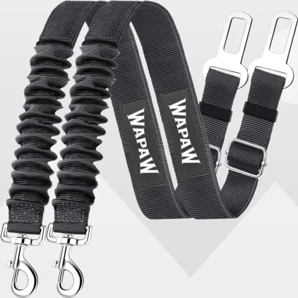 Dog_Car_Seat_Belt_(Pack_of_2)_-_Car_Harness_for_Dogs_Adjustable_Safety_Seat_Belt_for_Car._Durable_Nylon_Reflective_Elastic_with_Bungee_Buffer_for_Shock_Attenuation