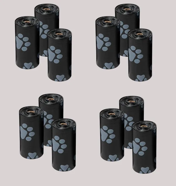 Black_Dog_Poop_Bags,_Extra_Thick_And_Strong_Poop_Bags_For_Dogs,_Guaranteed_Leak-Proof,_15_Doggy_Bags_Per_Roll,_Each_Dog_Poop_Bag_Measures_9_X_13_Inches_Pack_Of_12_12X15_=_180_Bag