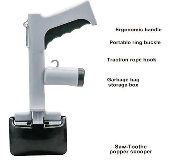 Black_Pet_Pooper_Scooper_For_Dogs_And_Cats,_2-In-1_Design_Poop_Scooper_With_1_Roll_Of_Poop_Bag_15_Bag/Roll_For_Pet_Waste