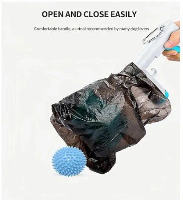 Black_Pet_Pooper_Scooper_For_Dogs_And_Cats,_2-In-1_Design_Poop_Scooper_With_1_Roll_Of_Poop_Bag_15_Bag/Roll_For_Pet_Waste