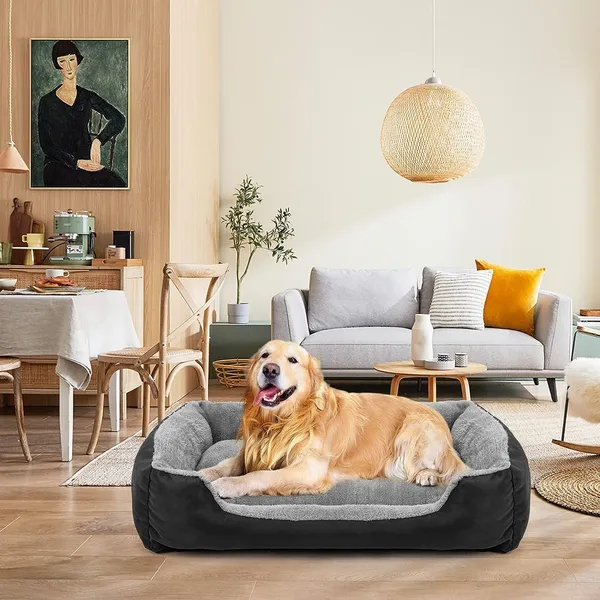 Black_Polypropylene_Dog_Bed,_Washable_Pet_Bed_Mattress_Comfortable,_Warming_Rectangle_Bed_For_And_Dogs,_Cat_Pets_42_X_54Cm