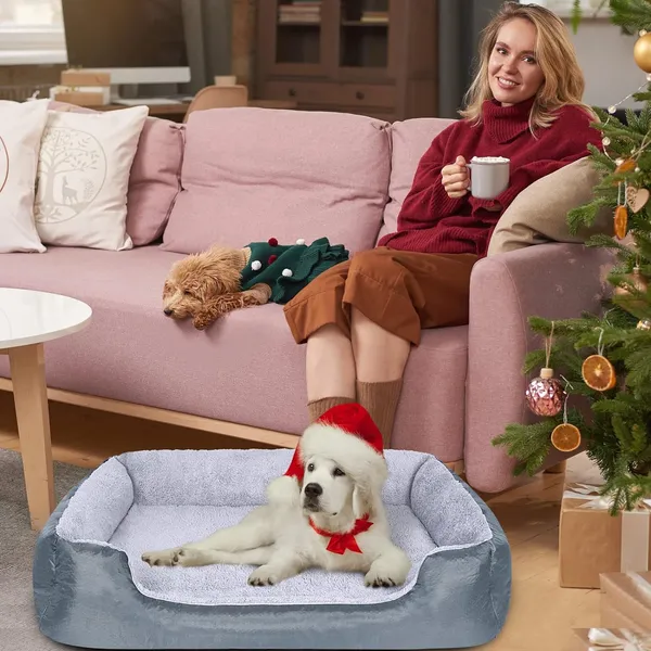 Grey_Polypropylene_Dog_Bed_For_Dogs,_Soft_Washable_Cat_Bed_Comfortable_Dog_Couch_Warming_Rectangle_Pet_Bed_42_X_54Cm