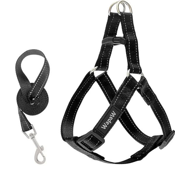 Black_No_Pull_Dog_Harness_|_Step_In_Reflective_Dog_Collar_Harness_And_Leash_Combo_For_Dogs_-_Leash_+_Harness
