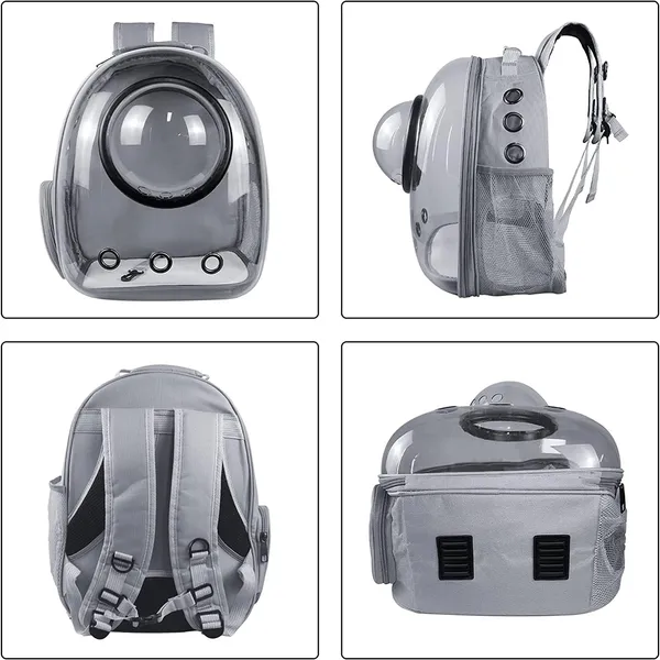 Grey_Pet_Space_Capsule_Backpack,_Cat_Puppy_Dog_Carrier,_Transparent_Breathable_Heat_Proof,_Pet_Carrier_For_Travel_Hiking_Walking_Camping