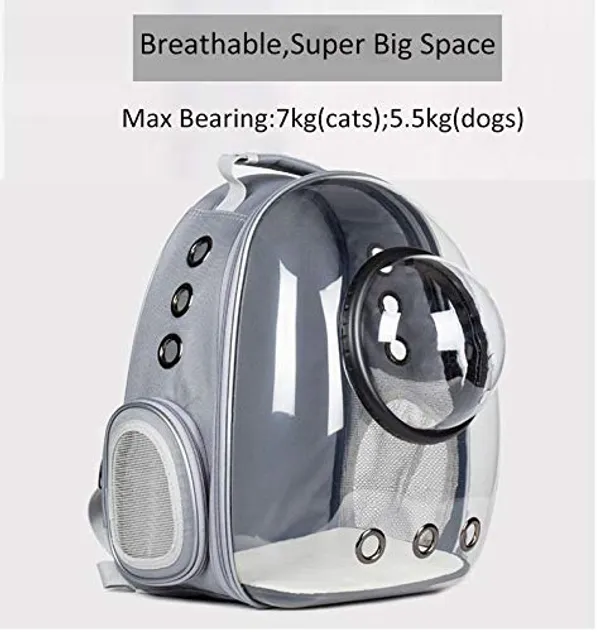 Grey_Pet_Space_Capsule_Backpack,_Cat_Puppy_Dog_Carrier,_Transparent_Breathable_Heat_Proof,_Pet_Carrier_For_Travel_Hiking_Walking_Camping