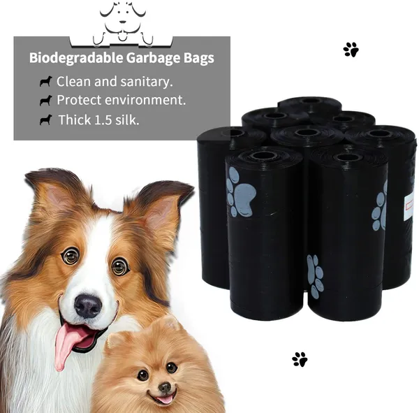 Black_Dog_Poop_Bags,_Extra_Thick_And_Strong_Poop_Bags_For_Dogs,_Guaranteed_Leak-Proof,_15_Doggy_Bags_Per_Roll,_Each_Dog_Poop_Bag_Measures_9_X_13_Inches_Pack_Of_6_6X15_=_90_Bag