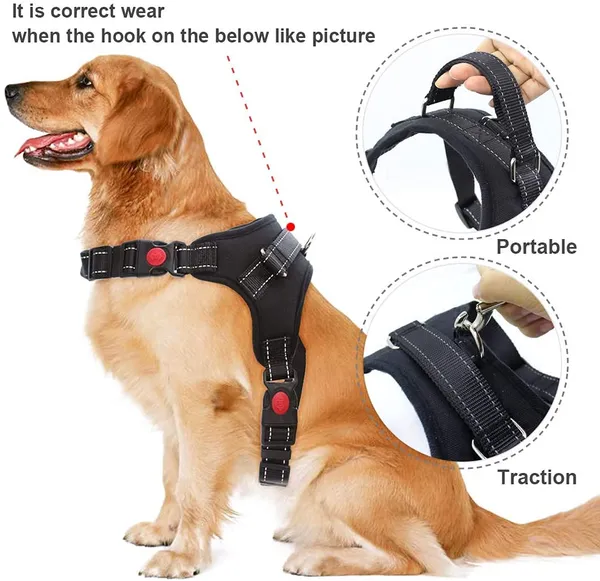Black_Cats_Dog_Harness_No_Pull_With_Handle,_Reflective_Adjustable_Vest_Harness_For_Puppy_Dog_&_Cats
