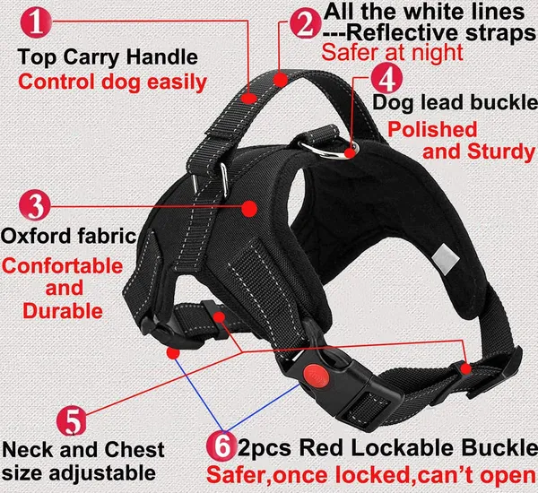 Black_Cats_Dog_Harness_No_Pull_With_Handle,_Reflective_Adjustable_Vest_Harness_For_Puppy_Dog_&_Cats
