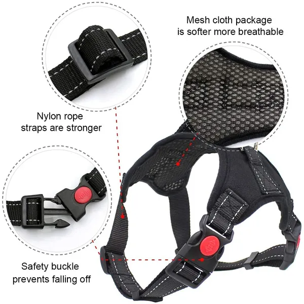 Black_Cats_Dog_Harness_No_Pull_With_Handle,_Reflective_Adjustable_Vest_Harness_For_Puppy_Dog_&_Cats