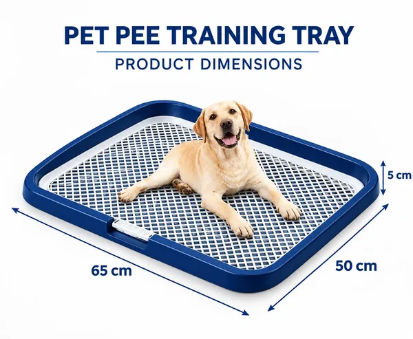 WapaW_Portable_Dog_Toilet_Tray_with_Pee_Post,_Puppy_Potty_Training_Pad_Holder,_Indoor_Pet_Toilet_with_Removable_Mesh_Grate,_No_Wet_Paws,_for_Dogs_&_Puppies