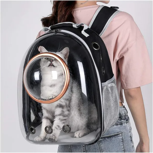 Black_Pet_Space_Capsule_Backpack,_Cat_Puppy_Dog_Carrier,_Transparent_Breathable_Heat_Proof,_Pet_Carrier_For_Travel_Hiking_Walking_Camping