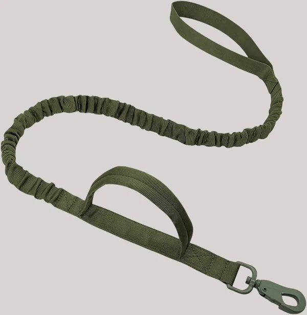 Green_Tactical_Bungee_Dog_Leash_-_Heavy_Duty,_No_Pull_For_Shock_Absorption,_Improved_Safety_And_Comfort_Training_For_Breed_95-145Cm