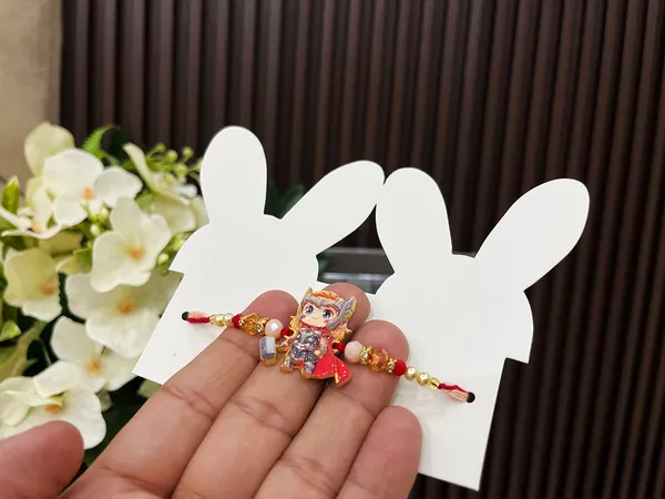2_Pc_kids_metallic_Rakhi_with_all_Tika_essentials_for_Bhatija_bhateeji_(random_design-2_pc_only)