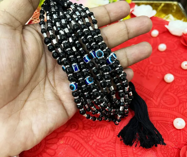 4_Pcs_Black_Durable_Raksha_Sutra_Bracelet_with_Evil_Eye_&_Silver_Beads_|_Nazarbattu_Cotton_Dhaga_Rakhi_for_Men,_Women_&_Kids_|_Family_Pack_for_Raksha_Bandhan_&_day_to_day_use