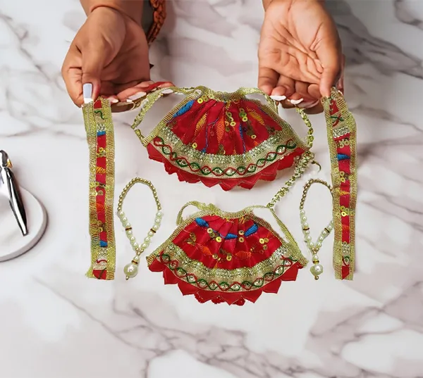Multicolor_6_Piece_Bhagwan_Poshak_Lehnga_Patka_Set_With_6_Mala_And_1_Laddu_Gopal_Mukut_Accessory_Set