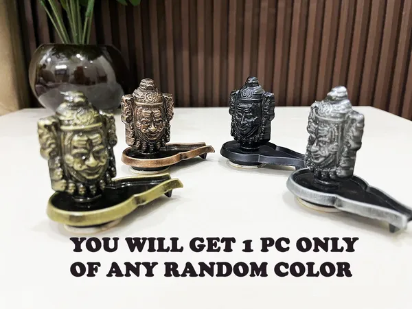 BITONA®_1_pc_Metal_Made_ujjain_Shiv_Mahakaal_Idol_for_car_Dashboard_or_Home_mandir_(Random_Color_1_Pc_Only)_2.5_inch_60_Grams