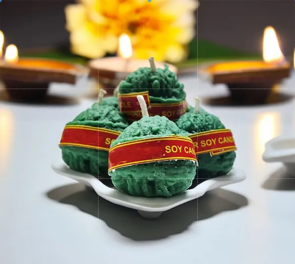 BITONA®_Festival_Soy_Wax_Decorative_Cracker_Candles_–_Pack_of_6_|_Eco-Friendly,_Smokeless,_Long-Lasting_for_Diwali_&_Gifting