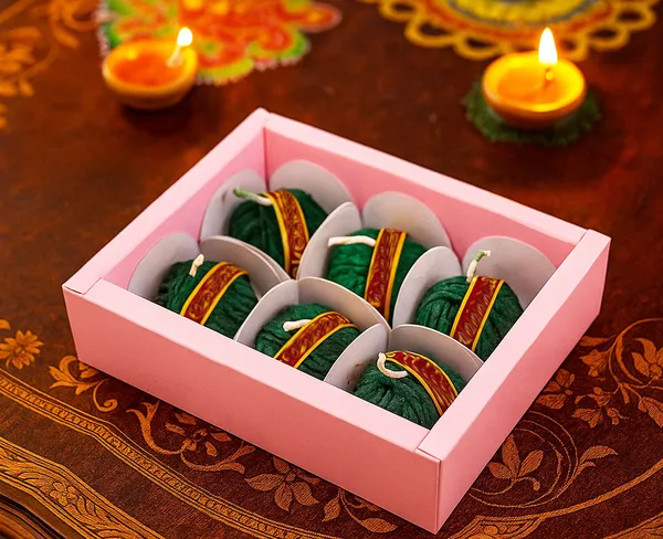BITONA®_Festival_Soy_Wax_Decorative_Cracker_Candles_–_Pack_of_6_|_Eco-Friendly,_Smokeless,_Long-Lasting_for_Diwali_&_Gifting