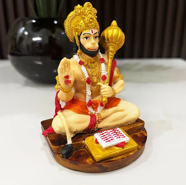 Bhakt_Hanuman_ji,_Hand_Made_Marble_Dust_Polyresin_Bajrangbali_Idol,_Decorative_Showpiece_|_for_Gift,_car_Dashboard_and_Office_&_Home_Decor_(1_Piece)