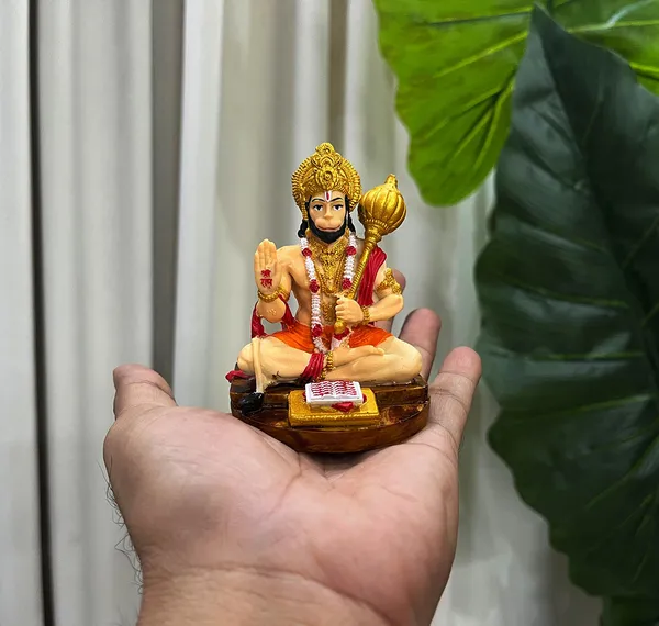 Bhakt_Hanuman_ji,_Hand_Made_Marble_Dust_Polyresin_Bajrangbali_Idol,_Decorative_Showpiece_|_for_Gift,_car_Dashboard_and_Office_&_Home_Decor_(1_Piece)