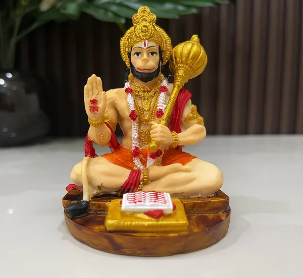Bhakt_Hanuman_ji,_Hand_Made_Marble_Dust_Polyresin_Bajrangbali_Idol,_Decorative_Showpiece_|_for_Gift,_car_Dashboard_and_Office_&_Home_Decor_(1_Piece)