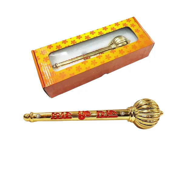 Golden_Metal_Made_Bajrangbali_Big_Gada_For_Keeping_In_Home_Temple_Or_Gifting_To_Hanuman_Ji_Size-_8_Inch_Wt-450_Gram_Approx