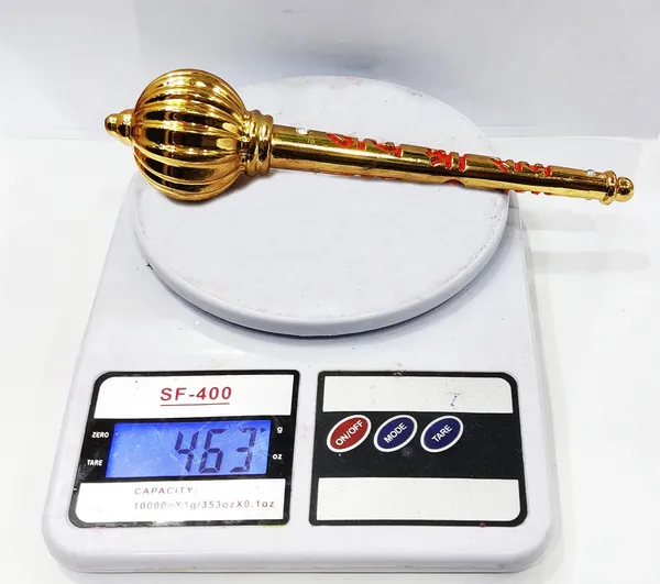Golden_Metal_Made_Bajrangbali_Big_Gada_For_Keeping_In_Home_Temple_Or_Gifting_To_Hanuman_Ji_Size-_8_Inch_Wt-450_Gram_Approx