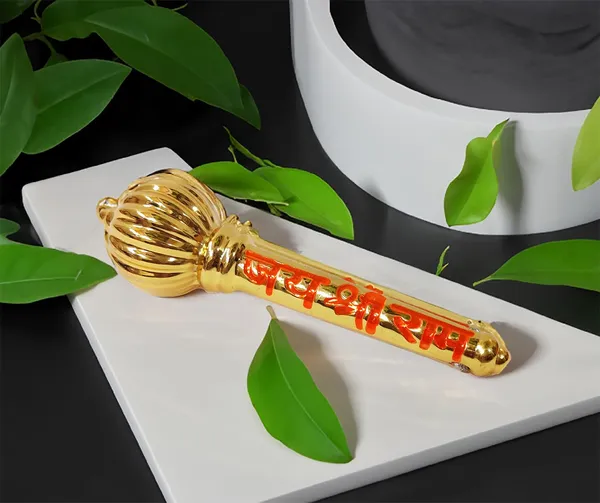 Golden_190_Gm_5_Inches_Metal_Made_Hanuman_Ji_Small_Gada_For_Keeping_In_Home_Temple_Or_Gifting_To_Hanuman_Ji_Size-_5_Inch_Wt-190_Gram_Approx