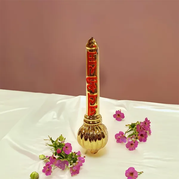 Golden_190_Gm_5_Inches_Metal_Made_Hanuman_Ji_Small_Gada_For_Keeping_In_Home_Temple_Or_Gifting_To_Hanuman_Ji_Size-_5_Inch_Wt-190_Gram_Approx