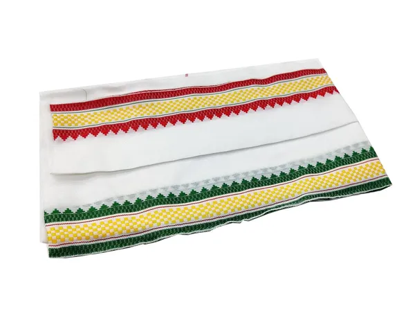 White_2_Piece_Cotton_Blended_White_Gamcha/Angocha/Towel_For_Religious_Use_Pandit_Ji_Etc_Size_-_Medium_(56_*_23_Inch)