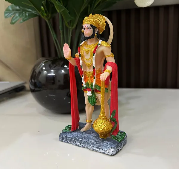 Hanuman_ji,_Hand_Made_Marble_Dust_Polyresin_Bajrangbali_Idol,_Decorative_Showpiece_|_for_Gift,_car_Dashboard_and_Office_&_Home_Decor_(1_Piece)