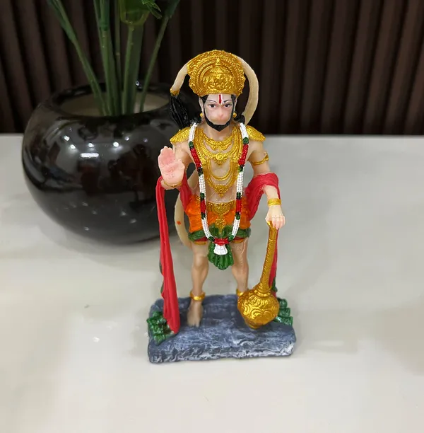 Hanuman_ji,_Hand_Made_Marble_Dust_Polyresin_Bajrangbali_Idol,_Decorative_Showpiece_|_for_Gift,_car_Dashboard_and_Office_&_Home_Decor_(1_Piece)