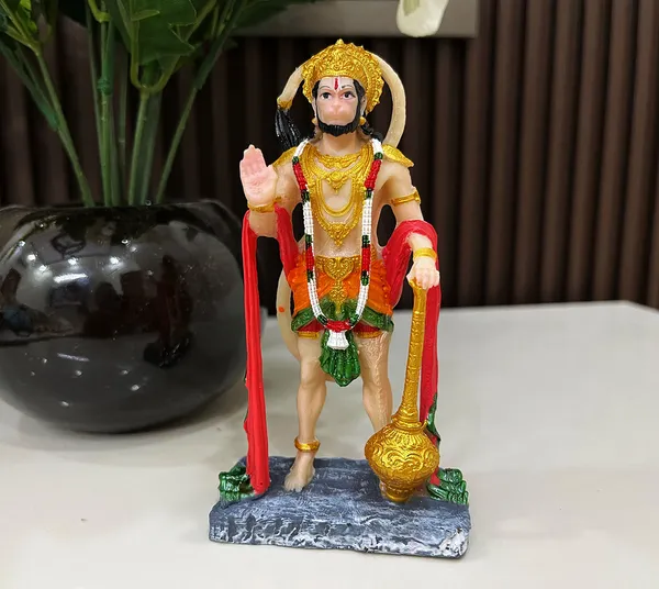 Hanuman_ji,_Hand_Made_Marble_Dust_Polyresin_Bajrangbali_Idol,_Decorative_Showpiece_|_for_Gift,_car_Dashboard_and_Office_&_Home_Decor_(1_Piece)