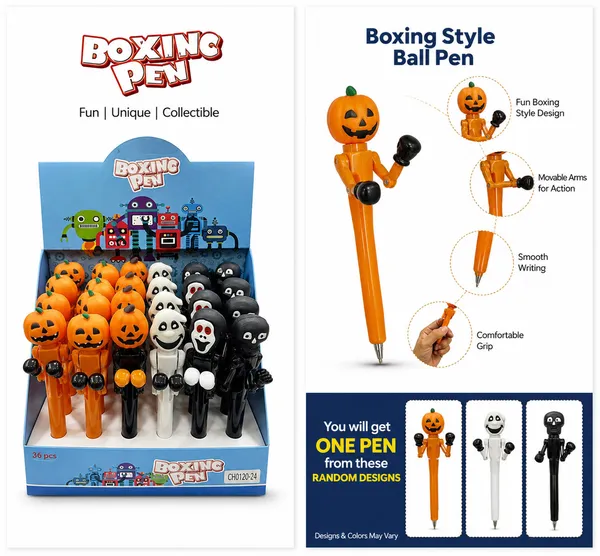 Kids_Boxing_Robot_Ballpoint_Pen_Skeleton_Style_Writing_Instrument_with_Movable_Arms_|_Blue_Ink_|_Assorted_Designs_|_1_Piece_Random_Style