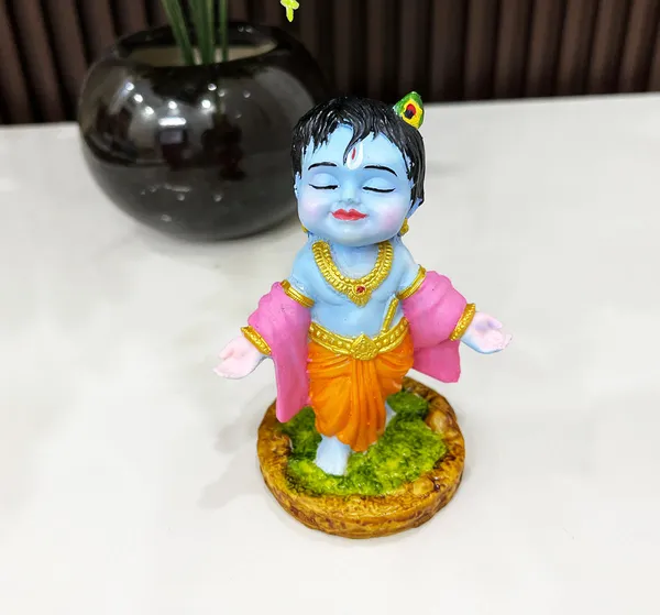 Laddu_Gopal_Shri_Krishna_swaroop_Hand_Made_Marble_Dust_Polyresin_Madhav,_Decorative_Showpiece_|_for_Gift,_car_Dashboard_and_Office_&_Home_Decor_(1_Piece)