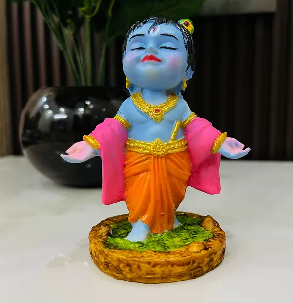 Laddu_Gopal_Shri_Krishna_swaroop_Hand_Made_Marble_Dust_Polyresin_Madhav,_Decorative_Showpiece_|_for_Gift,_car_Dashboard_and_Office_&_Home_Decor_(1_Piece)