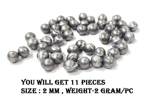 Silver_11_Pc_Ranga_Remedy/Ranga_Goli_Lead_Balls_Lead_Sinker_For_Rahu_Dosh_Shanti_-_For_Floating_In_Water-_Jal_Mein_Pravahit_Karne_Ke_Liye_2_Mm_Size_Weight_2_Gram/Pc