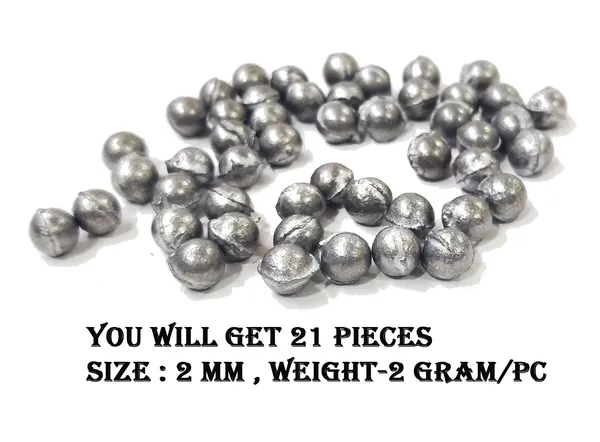 Silver_21_Pc_Ranga_Remedy/Ranga_Goli_Lead_Balls_Lead_Sinker_For_Rahu_Dosh_Shanti_-_For_Floating_In_Water-_Jal_Mein_Pravahit_Karne_Ke_Liye_2_Mm_Size_Weight_2_Gram/Pc
