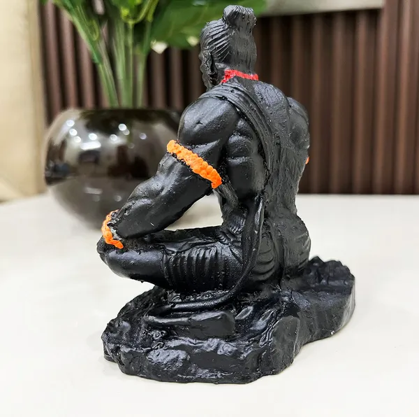 Meditation_Mudra_Hanuman_ji,_Hand_Made_Marble_Dust_Polyresin_Bajrangbali_Idol,_Decorative_Showpiece_|_for_Gift,_car_Dashboard_and_Office_&_Home_Decor_(1_Piece)