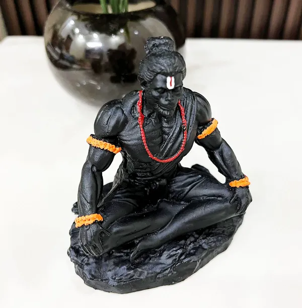 Meditation_Mudra_Hanuman_ji,_Hand_Made_Marble_Dust_Polyresin_Bajrangbali_Idol,_Decorative_Showpiece_|_for_Gift,_car_Dashboard_and_Office_&_Home_Decor_(1_Piece)