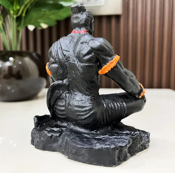 Meditation_Mudra_Hanuman_ji,_Hand_Made_Marble_Dust_Polyresin_Bajrangbali_Idol,_Decorative_Showpiece_|_for_Gift,_car_Dashboard_and_Office_&_Home_Decor_(1_Piece)