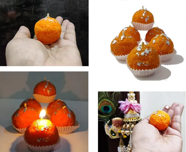Orange_Diwali_Decorative_Motichoor_Laddu-Shaped_Soy_Wax_Candles_-_Set_Of_6_Pc_For_Festive_Gifting_And_Home_Decoration