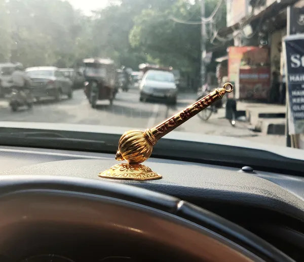 Golden_Metal_Made_Bajrang_Bali_Small_Gada_With_Stand_For_Keeping_In_Home_Temple/Car_Dashboard_Or_Gifting_To_Hanuman_Ji_Size-_4_Inch_Wt-100_Gram_Approx