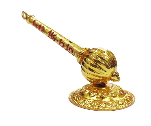 Pack_Of_2_Golden_Metal_Made_Bajrang_Bali_Small_Gada_With_Stand_For_Keeping_In_Home_Temple/Car_Dashboard_Or_Gifting_To_Hanuman_Ji_Size-_4_Inch_Wt-100_Gram_Approx