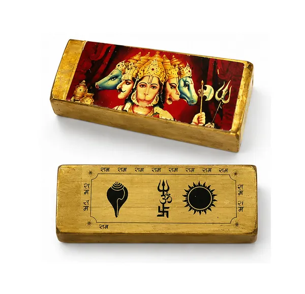 Panchmukhi_Hanuman_Aura_Booster_Brass_Vastu_Energy_Enhancer_for_Home,_Office,_Temple_&_Meditation_Space_|_Positive_Energy_Decorative_Spiritual_Accessory_|_Brass_Finish_|_Approx._60_Gram