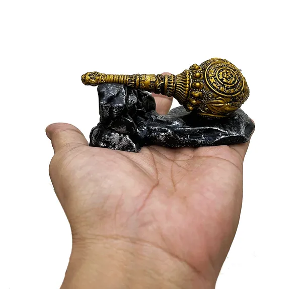 Poly_Resin_Bajrang_Bali_Gada_with_Stand_for_Keeping_in_Home_Temple/car_Dashboard_or_Gifting_to_Hanuman_ji_Size-_4_inch_wt-100_grm_Approx
